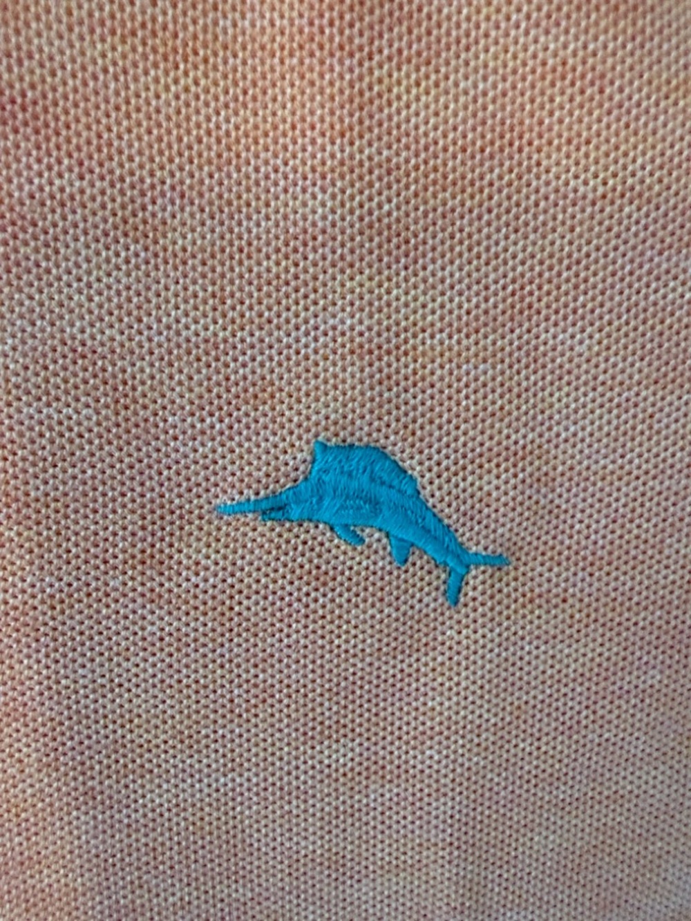 Tommy Bahama Men's Coral Polo with Teal Fish Logo XLT - Picture 3 of 5